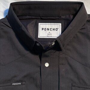 Poncho Shirt Men's XL Slim Fit Western Pearl Snap The Piedras Negras